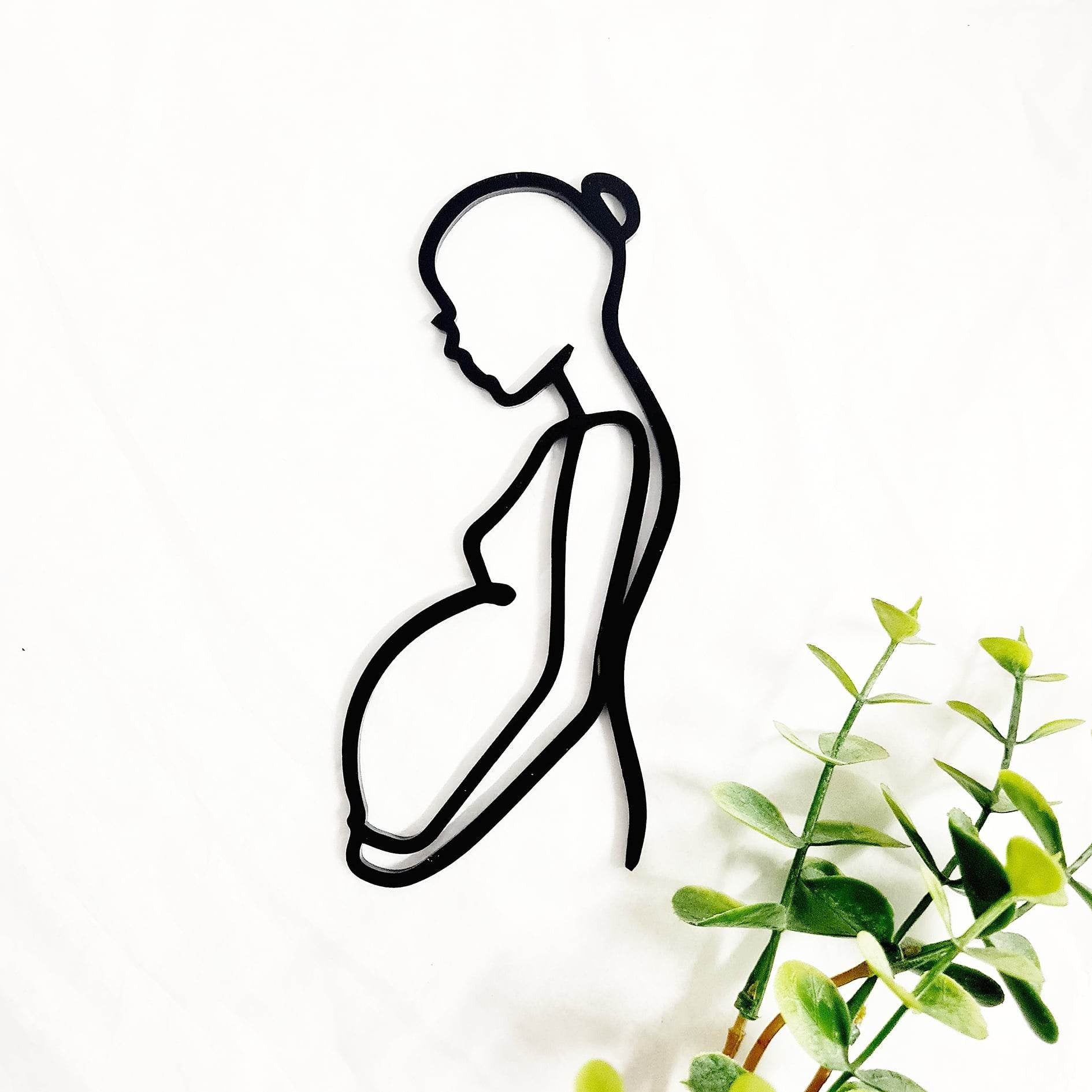 pregnant woman silhouette outline