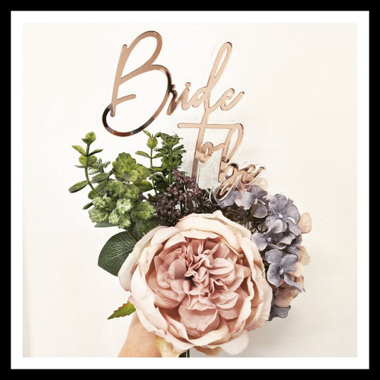 Bride To Be Topper with Clear Acrylic Backing