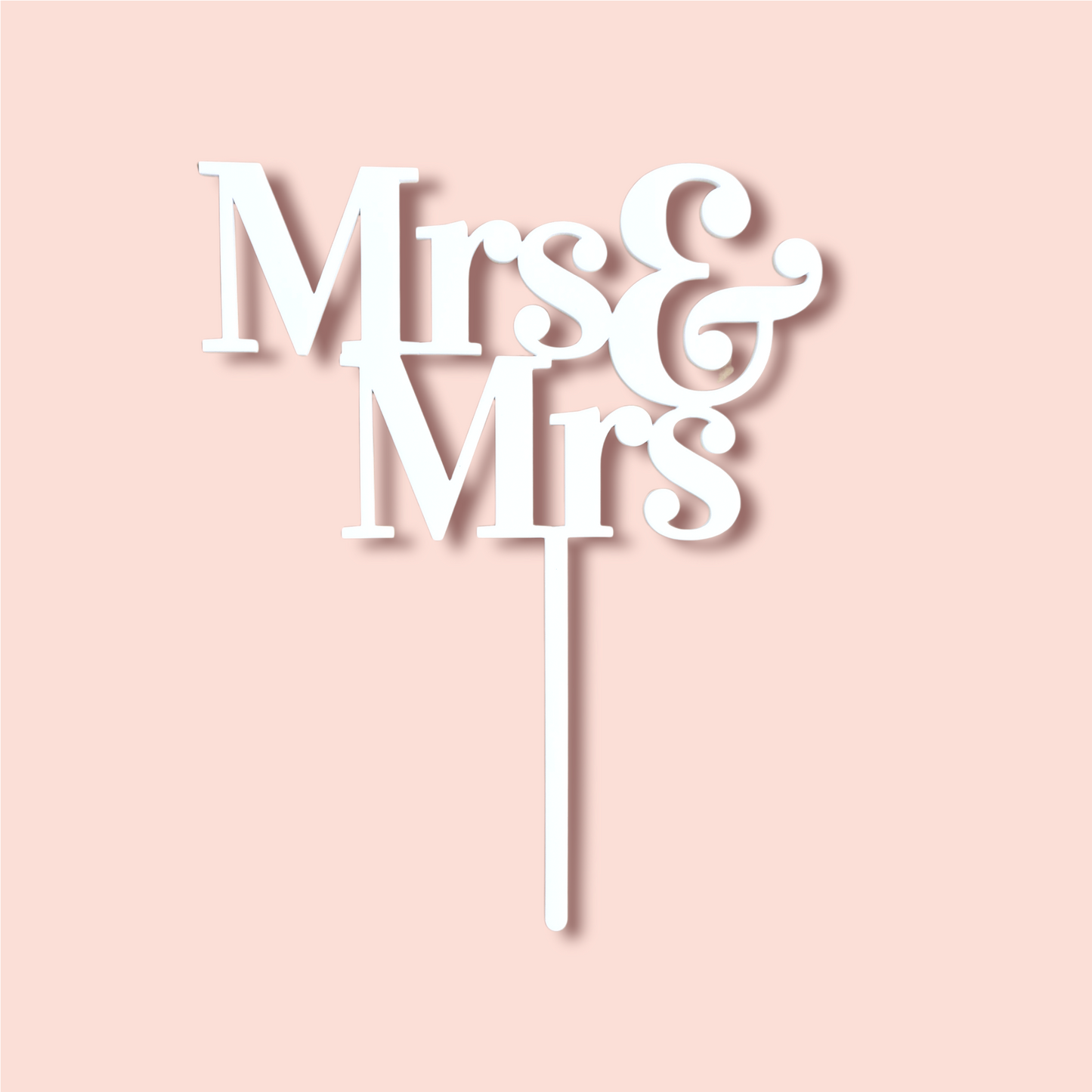 Mrs & Mrs Cake Topper - Block Letters