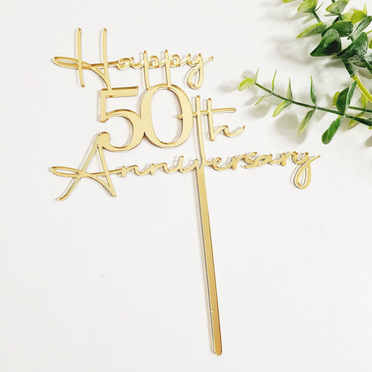 Happy 50th Anniversary Cake Topper