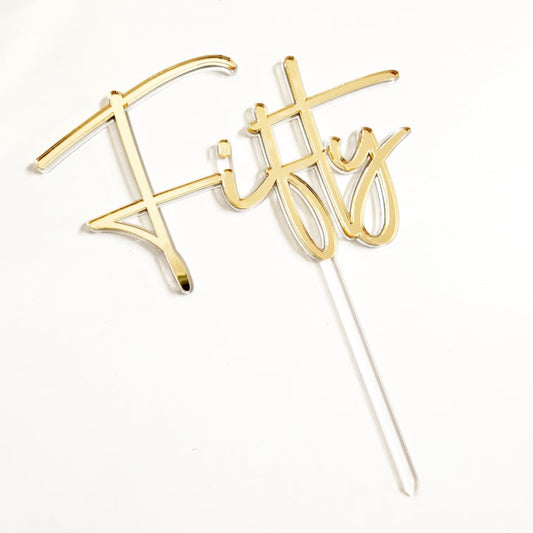 Fifty Floating Cake Topper