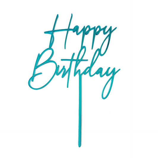 Happy Birthday - Thin Font Cake Topper