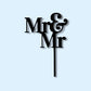 Mr & Mr Cake Topper - Block Letters
