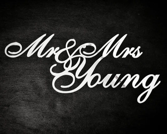 Mr & Mrs Wall Name Plaque