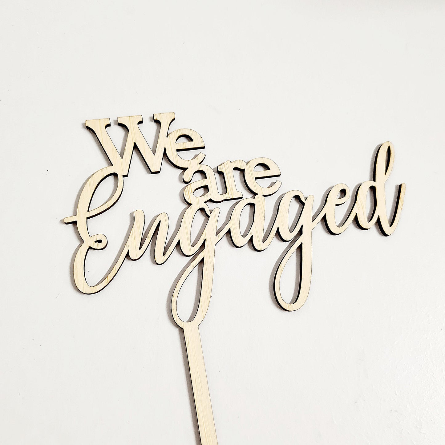 We are Engaged Cake Topper