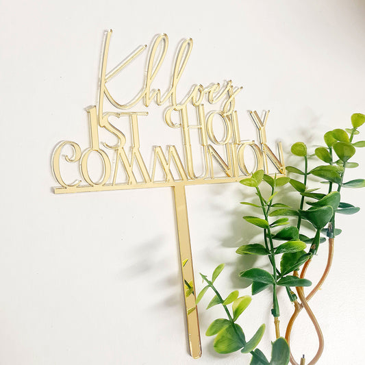 Personalised Holy Communion Cake Topper