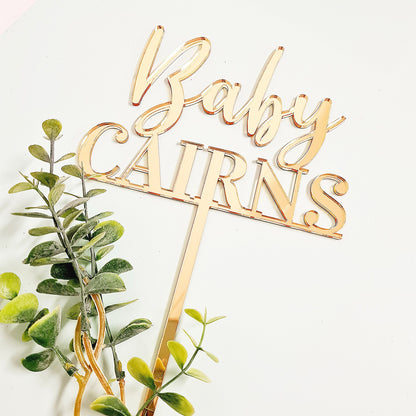 Personalised Baby Shower Cake Topper