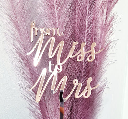 From Miss to Mrs Cake Topper